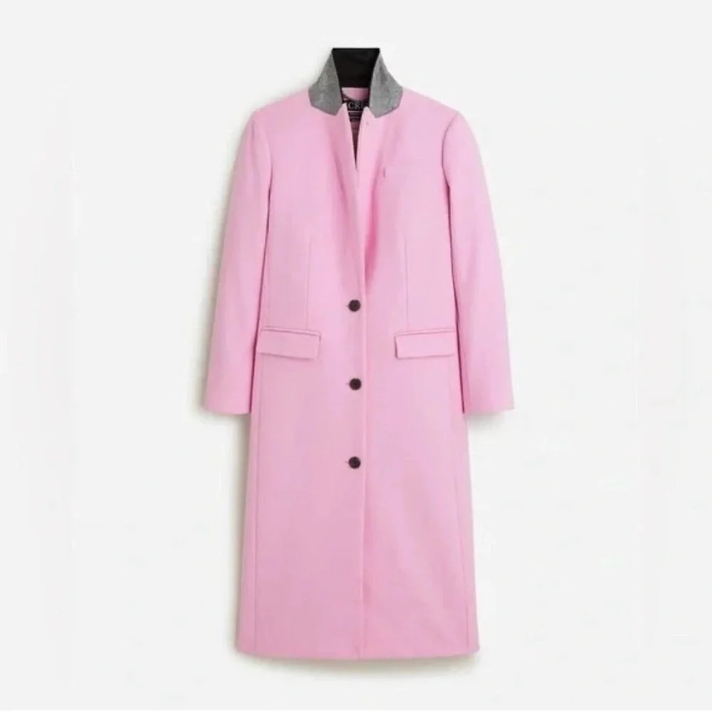 J. CREW Alfie topcoat in Italian wool, polyamide, cashmere blend Barbie pink 6P